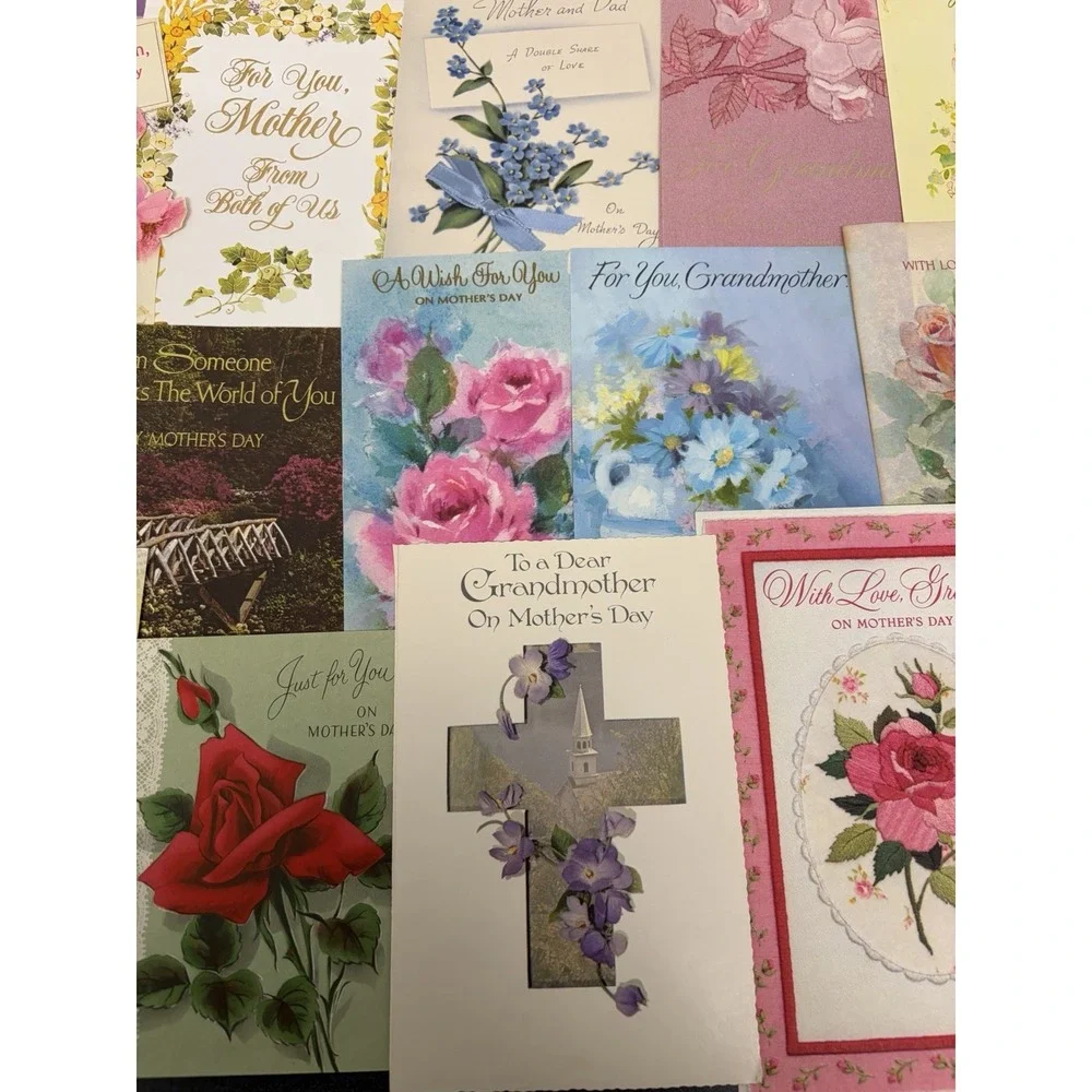 Vintage Mother's Day Greeting Cards Fronts ONLY Scrapbooking Crafts Lot of 50+